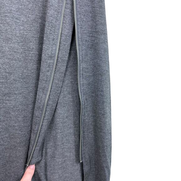 Just Fab Gray 3/4 Sleeve Boat Neck Lightweight Jersey Knit Stretchy Dress Size M - Picture 4 of 7